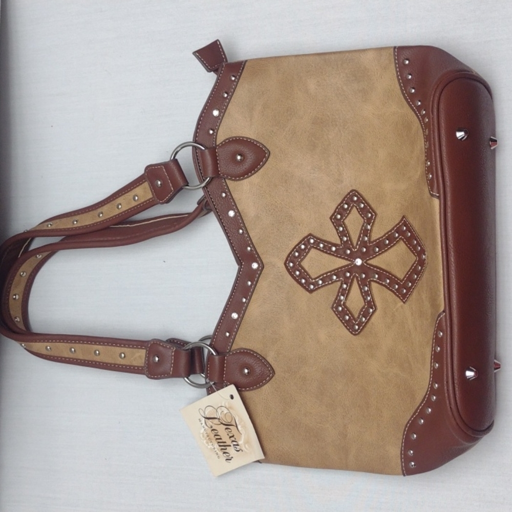Texas leather purse